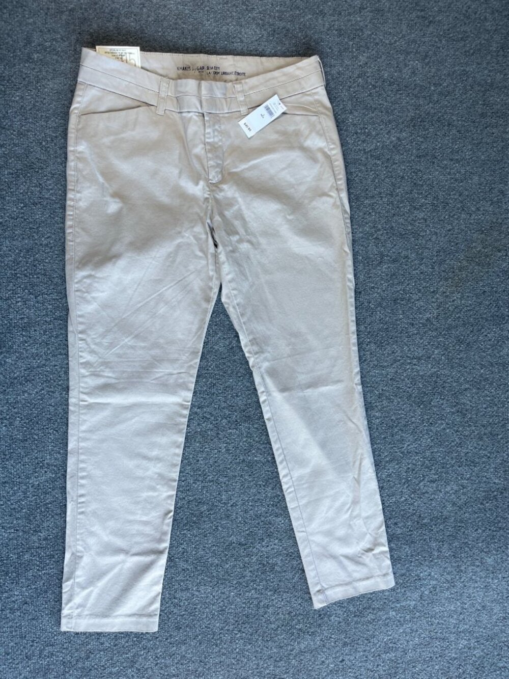 Women’s Gap Slim City Khakis Pants Cobblestone Size 2 Regular New With Tags